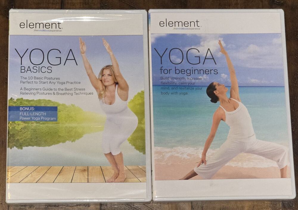 NEW 2 Element DVD's - YOGA Basics Ashley Turner, YOGA for Beginners Elena Brower